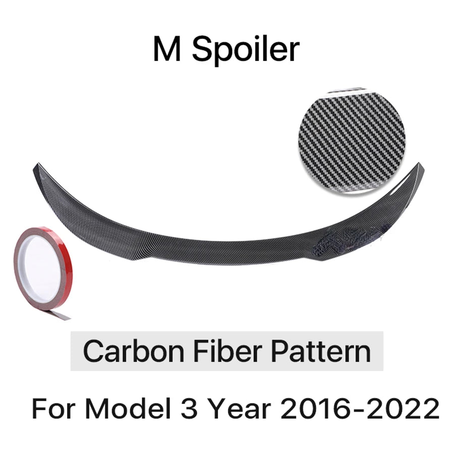 Carbon Fiber Body Kit Rear Spoiler Diffuser Side Skirt Front Bumper Lip Accessories For Tesla Model 3 Y 2018 2019 2016-2022
