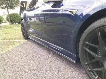 New！ For Tesla Model S 2016 2017 2018 2019 2020 Real Carbon Fiber Bumper Front Lip Rear Diffuser Side Skirts Spoiler Body kit