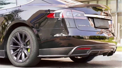 New！ For Tesla Model S 2016 2017 2018 2019 2020 Real Carbon Fiber Bumper Front Lip Rear Diffuser Side Skirts Spoiler Body kit