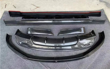 New！ For Tesla Model S 2016 2017 2018 2019 2020 Real Carbon Fiber Bumper Front Lip Rear Diffuser Side Skirts Spoiler Body kit