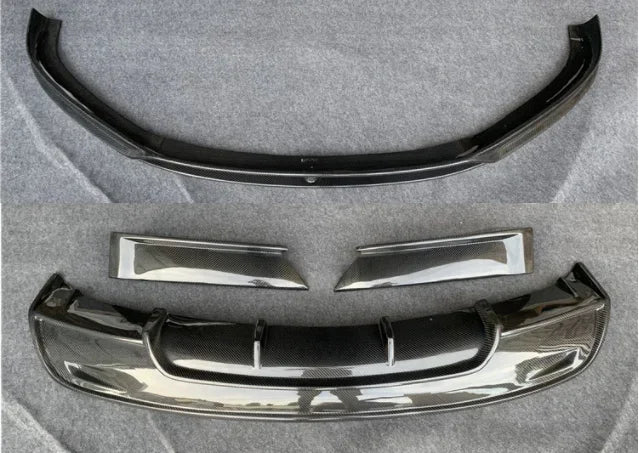 New！ For Tesla Model S 2016 2017 2018 2019 2020 Real Carbon Fiber Bumper Front Lip Rear Diffuser Side Skirts Spoiler Body kit