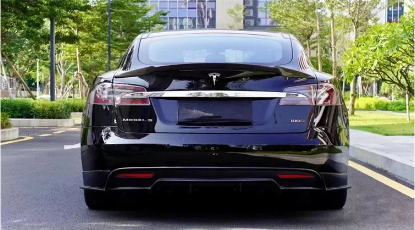 New！ For Tesla Model S 2016 2017 2018 2019 2020 Real Carbon Fiber Bumper Front Lip Rear Diffuser Side Skirts Spoiler Body kit