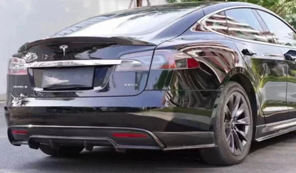 New！ For Tesla Model S 2016 2017 2018 2019 2020 Real Carbon Fiber Bumper Front Lip Rear Diffuser Side Skirts Spoiler Body kit